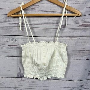 Designer Remix Emme Smocked Cropped Tie Top Size 14 Girls